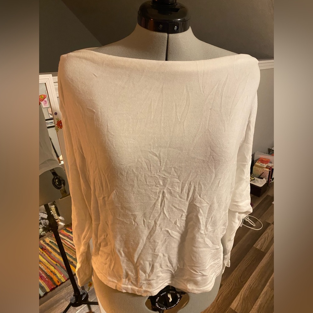 Amante off the shoulder/boat neck blouse